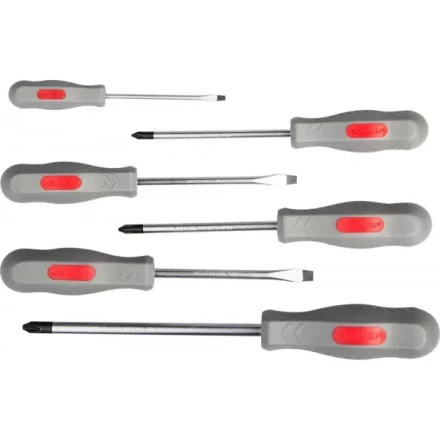 Набор ЗУБР &quot;МАСТЕР&quot;: Отвертки, Cr-v, эргономичная двухкомпонентная рукоятка, 6шт 25065-H6_z02 купить в Екатеринбурге