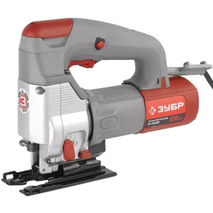 Лобзик ЗУБР, 3-х позиционный маятниковый ход, EU-хвостовик, сталь-10мм/дерево-60мм, 0-3100ходов/мин, 650Вт ЗЛ-650ЭМ купить в Екатеринбурге