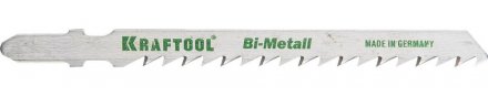 Полотна KRAFTOOL, T144DF, для эл/лобзика, Bi-Metall, по дереву, фанере, быстрый рез, EU-хвост., шаг 4мм, 75мм, 2шт 159520-4 купить в Екатеринбурге