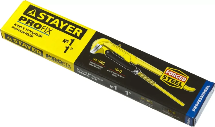 Ключ трубный STAYER "PROFI" рычажный, кованый, прямые губки, № 1, 1" 27311-1 купить в Екатеринбурге