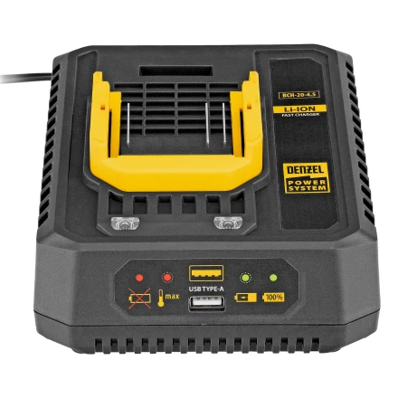 Устройство зарядное для аккумуляторов BCH-20-4.5, Li-Ion, 20 В, 4,5 А// Denzel 28457 купить в Екатеринбурге