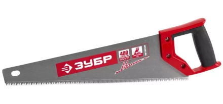 Ножовка по дереву (пила) ЗУБР МОЛНИЯ-5 400 мм, 5 TPI, прямой крупный зуб, быстрый рез поперек волокон, для крупных и средних заготовок 15075-40_z01 купить в Екатеринбурге