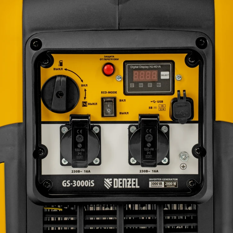 Генератор инверторный GS-3000iS, 3,0 кВт, 230 В, закрытый корпус, ручной старт// DENZEL 94716 купить в Екатеринбурге