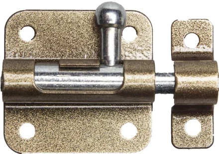 Задвижка накладная для окон и мебели &quot;ШП-10 КМЦ&quot;, цвет коричневый металлик/цинк, 30мм 37743-30 купить в Екатеринбурге