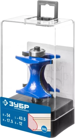 ЗУБР 54 x 51 мм, радиус 12.7 мм, фреза полустержневая с подшипником, Профессионал (28722-54) купить в Екатеринбурге