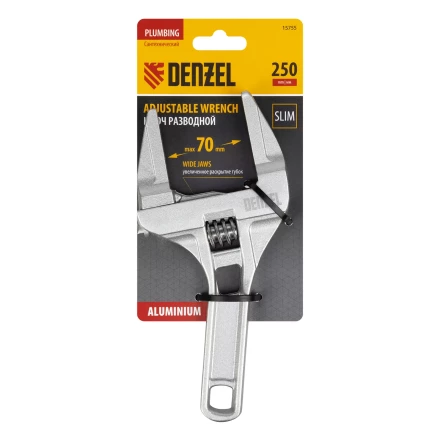 Ключ разводной Denzel 205 мм, алюминиевый 15755 купить в Екатеринбурге