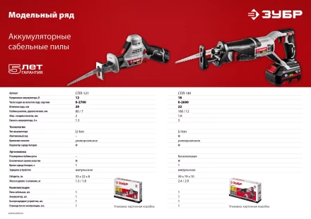Пила сабельная аккумуляторная СПЛ-181 серия СТАНДАРТ купить в Екатеринбурге