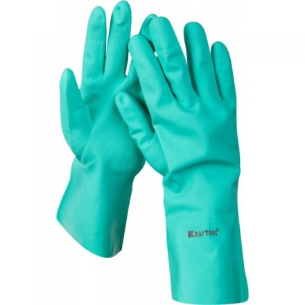 Перчатки KRAFTOOL маслобензостойкие, нитриловые, повышенной прочности, с х/б напылением, размер XL 11280-XL купить в Екатеринбурге