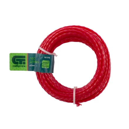 Леска для триммера квадратная витая, 3,0 мм х 10 м, Россия Сибртех 961775 купить в Екатеринбурге