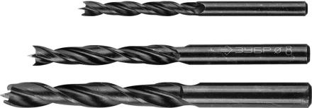 ЗУБР. Набор сверл по дереву, 3шт, 6-8-10 мм 29421-H3 купить в Екатеринбурге