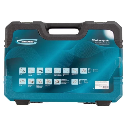 Набор инструментов 82 предметов , 120 зубьев, CrV, 1/4", 1/2" Gross 14149 купить в Екатеринбурге