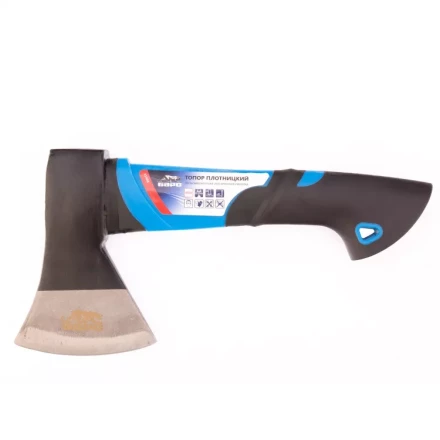 Топор плотницкий 450 гр двухкомпонентная обрезиненная рукоятка Барс 21408 купить в Екатеринбурге