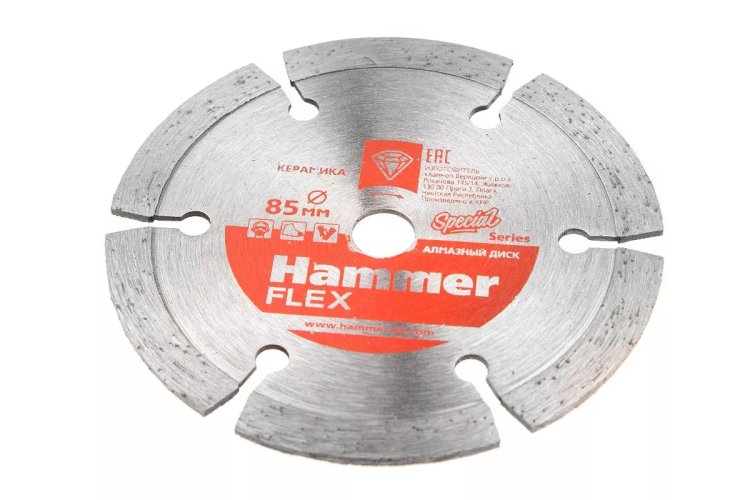 Круг алмазный HAMMER 206-236  Ф10х85мм сегментый по кирпичу купить в Екатеринбурге