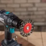 Кордщетка HAMMER плоская 75мм для дрели витая сталь (207-208) купить в Екатеринбурге