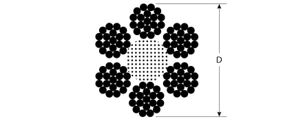 ЗУБР DIN 3060, свивка 6 х 19 + IWR, 10 мм, L 60 м, грузоподъемный стальной трос, Профессионал (30415-10) купить в Екатеринбурге