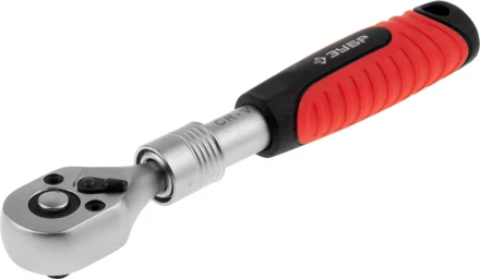 Трещотка для торцовых головок ЗУБР "ЭКСПЕРТ" (1/4"), телескопическая, Cr-V, 72 зубца, хроматированное покрытие, быстрый сброс 27732-1/4 купить в Екатеринбурге