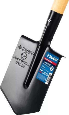 ЗУБР ПРОФИ-5С, 150х185х510мм, полотно рессорная сталь 1.6мм закалено, дерев. черенок высш. сорт, туристическая лопата, ПРОФЕССИОНАЛ (39458) купить в Екатеринбурге