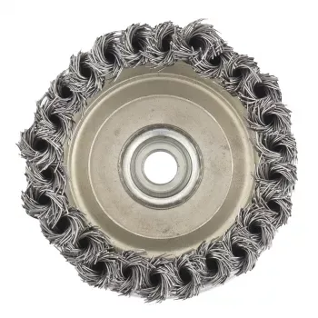Щетка для УШМ Heavy Duty, 100 мм, М14, "чашка", крученая металлическая проволока  MATRIX 74672 купить в Екатеринбурге
