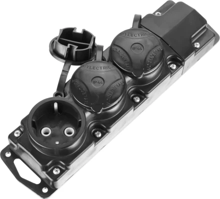 Колодка СИБИН для удлинителя, 3 гнезда, заземление, защитные крышки, IP44, макс мощность 3500Вт 55114-3 купить в Екатеринбурге