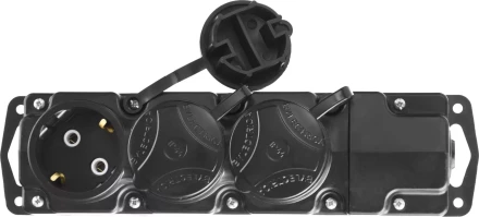 Колодка СИБИН для удлинителя, 3 гнезда, заземление, защитные крышки, IP44, макс мощность 3500Вт 55114-3 купить в Екатеринбурге