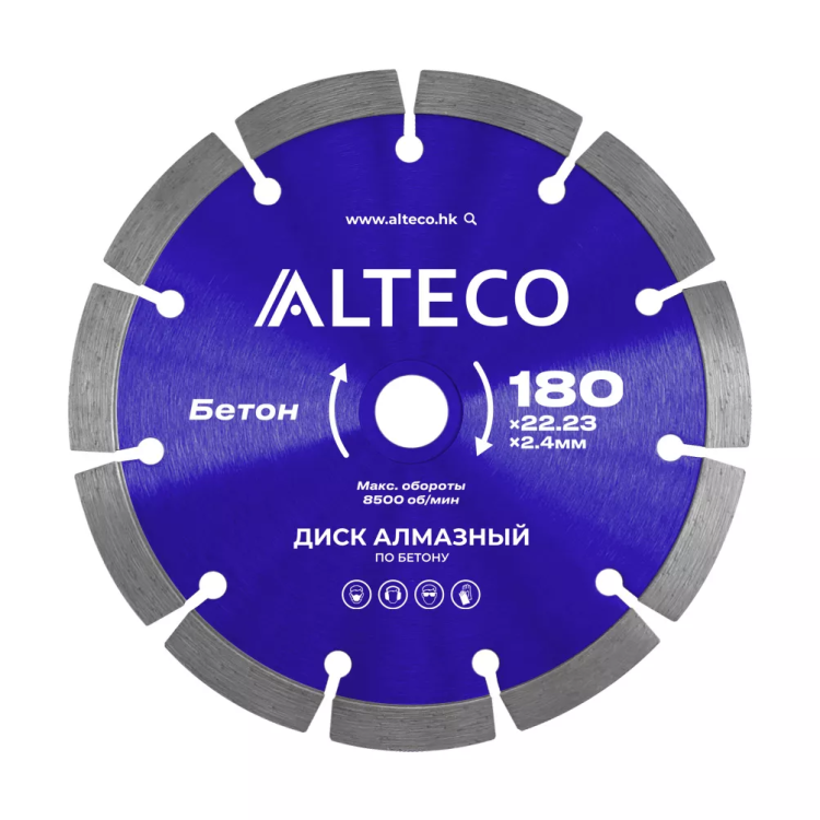 Диск алмазный по бетону ALTECO 180x22.23x2.4 мм 66518 купить в Екатеринбурге