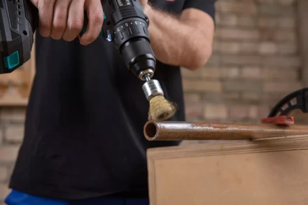 Кордщетка HAMMER кисть 25мм для дрели гофрированная латунированная сталь (207-210) купить в Екатеринбурге