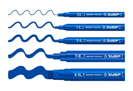 ЗУБР МК-1500 синий, 8-15 мм маркер-краска (06329-7) купить в Екатеринбурге