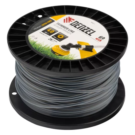Леска для триммера двухкомпонентная круглая, 4,0мм х 69м, на DIN катушке EXTRA CORD// Denzel 96811 купить в Екатеринбурге