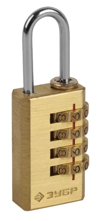 Замок ЗУБР &quot;ЭКСПЕРТ&quot; навесной мини, кодовый, 4 диска 37118-2_z01 купить в Екатеринбурге