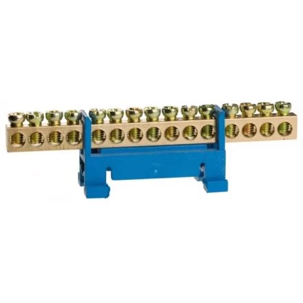 Шина СВЕТОЗАР нулевая на изоляторе типа &quot;Стойка&quot;макс. ток 100А, 5,2мм, 15 полюсов 49806-15 купить в Екатеринбурге