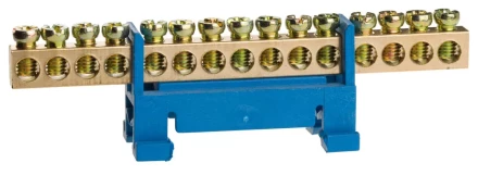 Шина СВЕТОЗАР нулевая на изоляторе типа &quot;Стойка&quot;макс. ток 100А, 5,2мм, 15 полюсов 49806-15 купить в Екатеринбурге