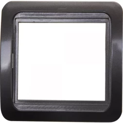 Панель СВЕТОЗАР &quot;ГАММА&quot; накладная, цвет темно-серый металлик, 1 гнездо SV-54145-DM