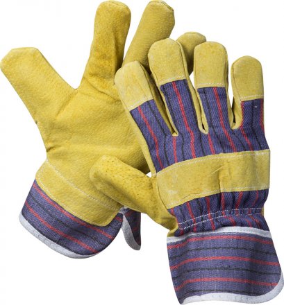 Перчатки STAYER &quot;MASTER&quot; рабочие комбинированные кожаные из спилка с тиснением, XL 1131-XL купить в Екатеринбурге