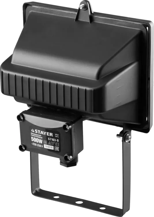 Прожектор STAYER "MASTER" MAXLight галогенный, с дугой крепления под установку, черный, 500Вт 57103-B купить в Екатеринбурге