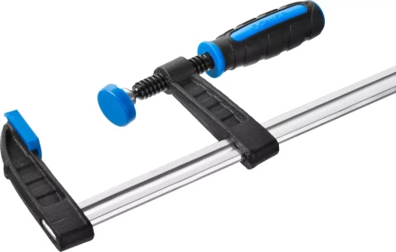 Струбцина ЗУБР &quot;ПРОФЕССИОНАЛ&quot;, тип &quot;F&quot;, двухкомпонентная ручка, стальная закаленная рейка, 80х300мм 32155-080-300 купить в Екатеринбурге