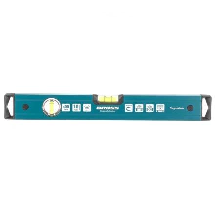 Уровень алюминиевый 400 мм магнитный 2 глазка Magnetisch Gross 33710 купить в Екатеринбурге