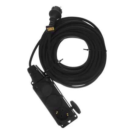 Удлинитель-шнур силовой Denzel Top Series, КГТТ, 20м, 3 розетки, 3 x 1,5 мм, 3 м 37422 купить в Екатеринбурге