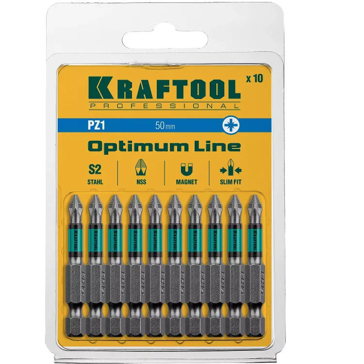 Биты KRAFTOOL OPTIMUM PZ 26124-1-50-10 купить в Екатеринбурге