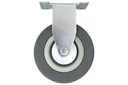 Аппаратное неповоротное колесо HITCH 100*25 резина серая FCg46 (SZ084847) купить в Екатеринбурге