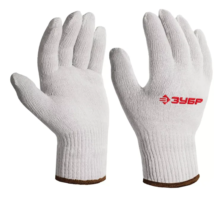 ЗУБР ОПТИМА, L-XL, х/б перчатки без покрытия, 10 класс (11445-XL) купить в Екатеринбурге