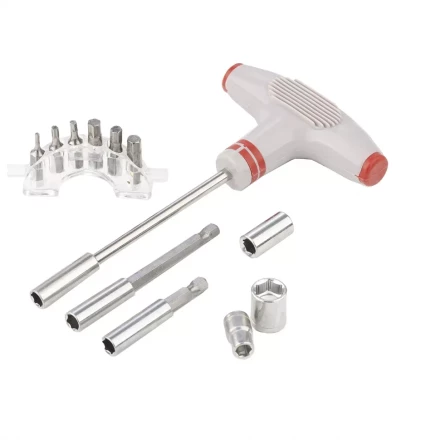 Отвертка с Т-образной эргономичной ручкой и набором насадок 36 штук CrV в пластиковом боксе MTX 115729 купить в Екатеринбурге