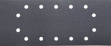 Лист шлиф. универсал. URAGAN с покрытием стеарата цинка, 14 отверстий по кругу, для ПШМ, P320, 115х280мм, 50шт 907-23104-320-50 купить в Екатеринбурге