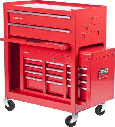 Тележка инструментальная STAYER &quot;MASTER&quot; комбо, 2 ящика + ящик настольный, 7 полок, 616х330х742мм 38909-K купить в Екатеринбурге