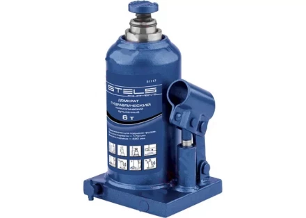 Домкрат гидравлический бутылочный телескопический 2 т h подъема 170–380 мм  STELS 51115 купить в Екатеринбурге