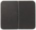 Выключатель СВЕТОЗАР &quot;ГАММА&quot; двухклавишный, без вставки и рамки, цвет темно-серый металлик, 10A/~250B SV-54134-DM купить в Екатеринбурге