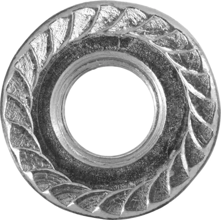 Гайка ЗУБР &quot;МАСТЕР&quot; DIN 6923 с фланцем, класс прочности 8, оцинкованная,  M6, 5кг 303630-06 купить в Екатеринбурге