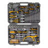 Набор инструментов Denzel 15803, 1/2", 1/4", CrV, S2, пластиковый кейс, 100 предметов купить в Екатеринбурге