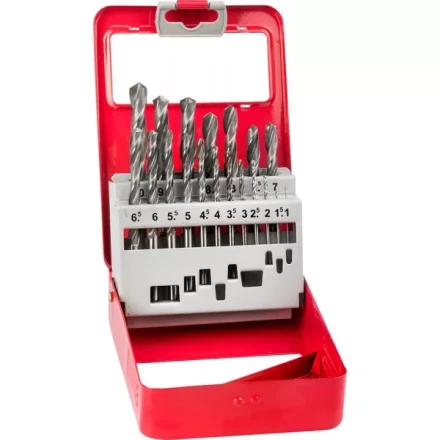 Набор ЗУБР &quot;МАСТЕР&quot;: Свёрла  по металлу, быстрорежущая сталь, в мет. боксе, 1-10мм, 19шт 29621-H19-M купить в Екатеринбурге