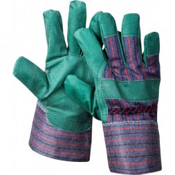 Перчатки STAYER &quot;MASTER&quot; рабочие, искусственная кожа, зеленые, XL 1132-XL