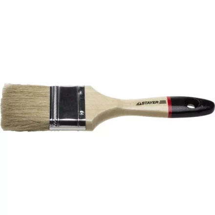 Кисть плоская STAYER &quot;UNIVERSAL-EURO&quot;, светлая натуральная щетина, деревянная ручка, 63мм 0102-063 купить в Екатеринбурге